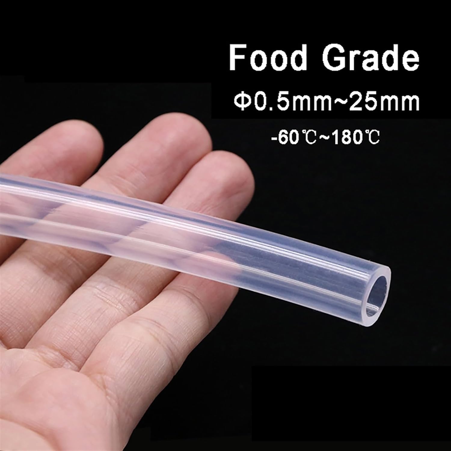 Food-grade Silicone Tubing, 2 Meters Clear Food Safe Silicone Pipe, Soft Tube Flexible For Drain Valve Connections(20mm x 24mm)