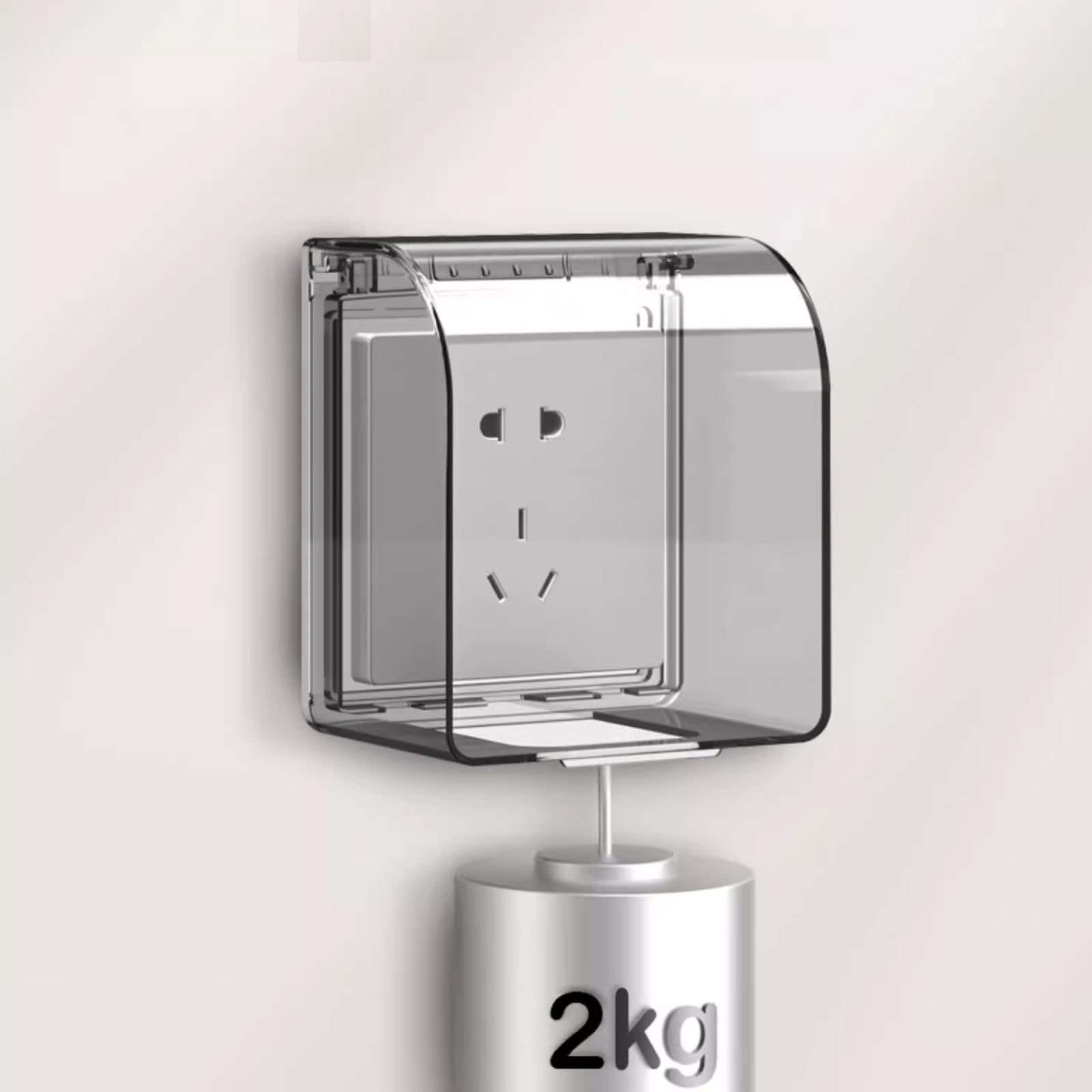 Switch Plug Waterproof Box, Waterproof Socket Box, Socket Box, Suitable for Bathroom Sockets to Prevent Splash into the Socket (Black) - Image 3