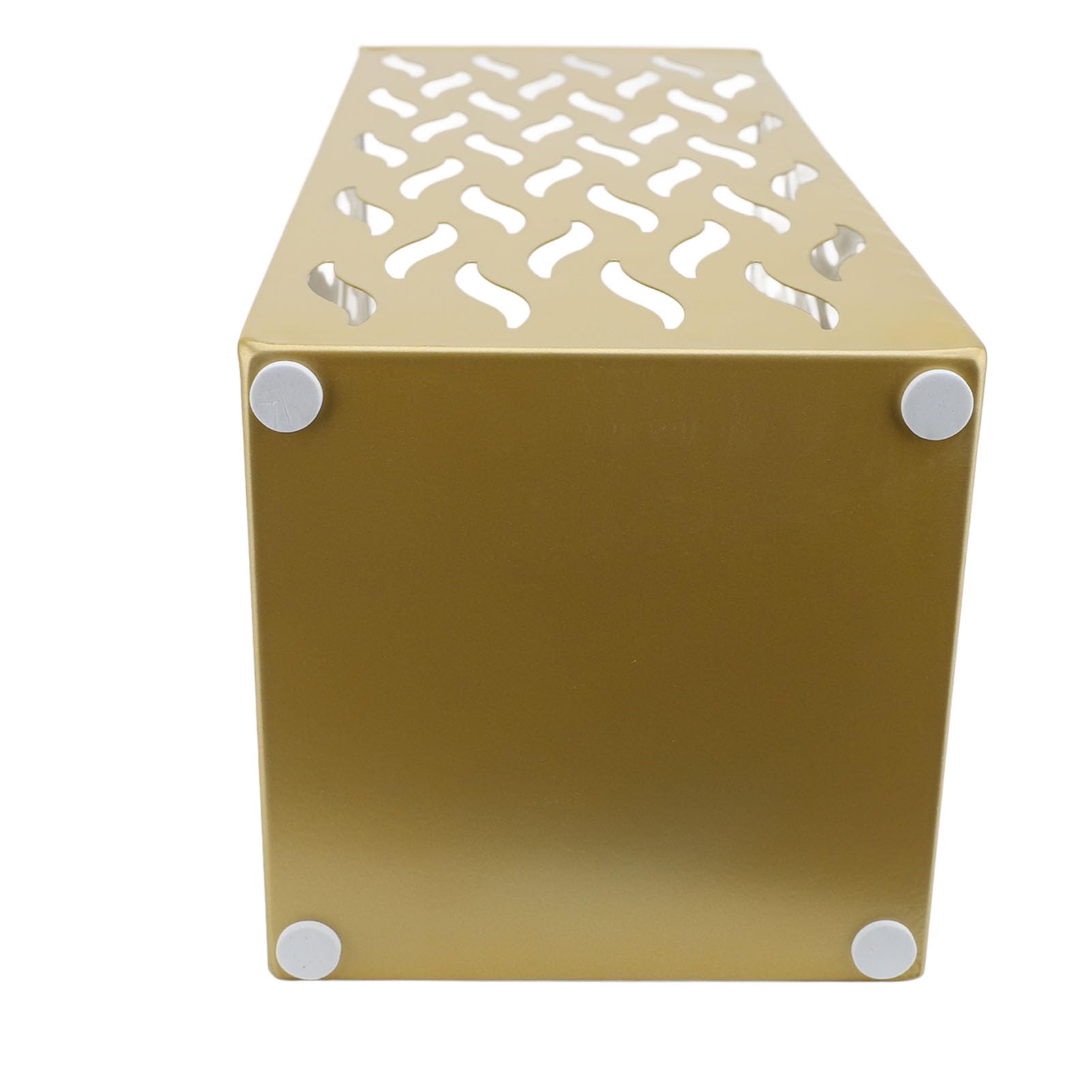 Portaombrelli, Portaombrelli in Metallo con Design Cavo per Asciugatura Rapida, Verniciatura a Polvere Antiruggine, Dimensioni Compatte 42x16x16 Cm, per Ingresso Ufficio (Oro)
