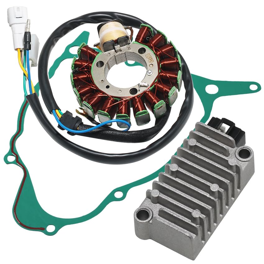Stator Coil Rectifier Stator Gasket for Yamaha ST225 Bronco 225 1997 for Yamaha XT225 Serow 225 2001-2007 for Yamaha TTR225 TT-R225 1999-2004 Stator Coil OEM 4JG-85510-01 Rectifier OEM 3TJ-81960-02