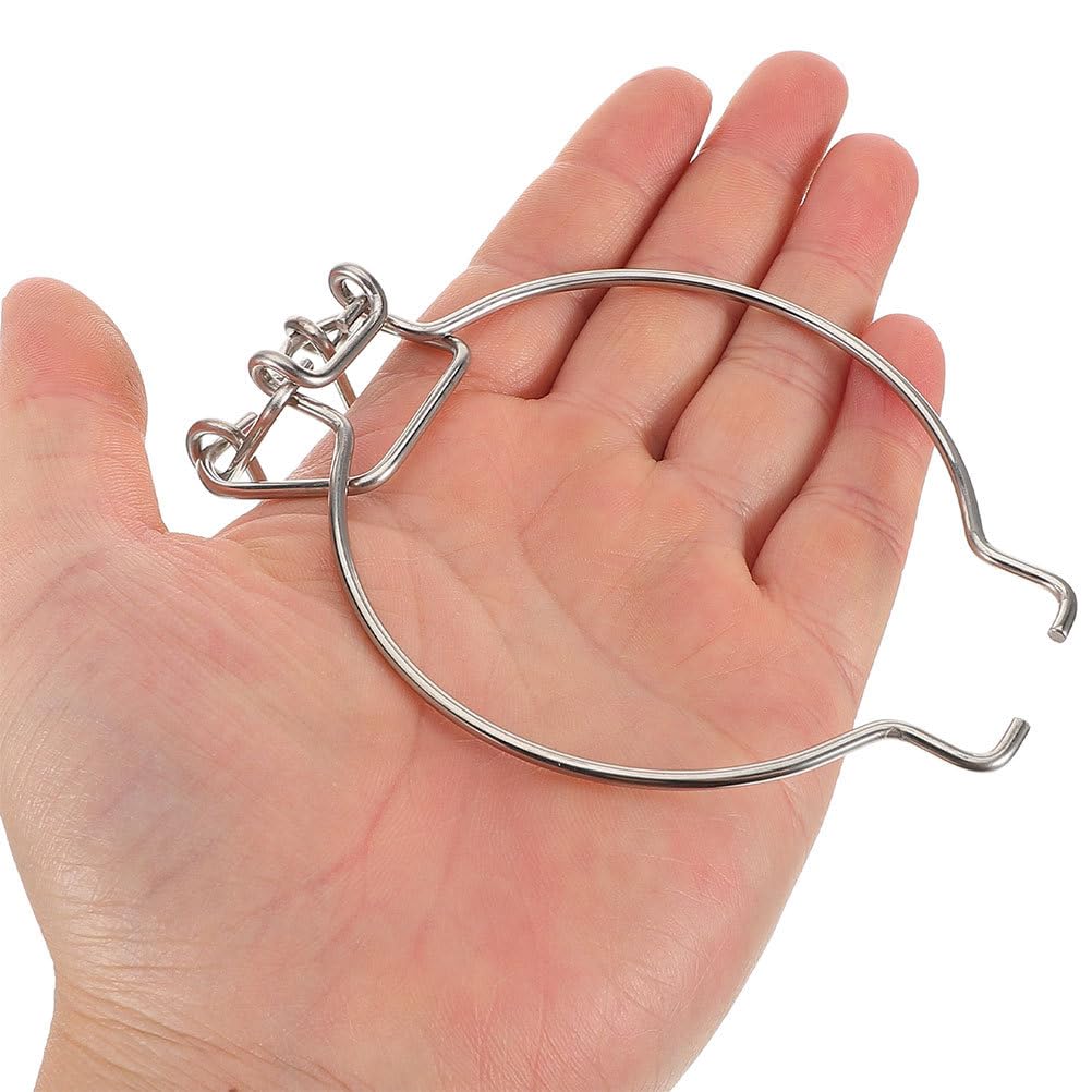 PRETYZOOM Clip di Tenuta in Acciaio Inox per Barattoli di Vetro a Bocca Larga 10 Pezzi Fibbia Chiusura Ermetica Accessori per Conservazione Alimenti E Organizzazione Cucina