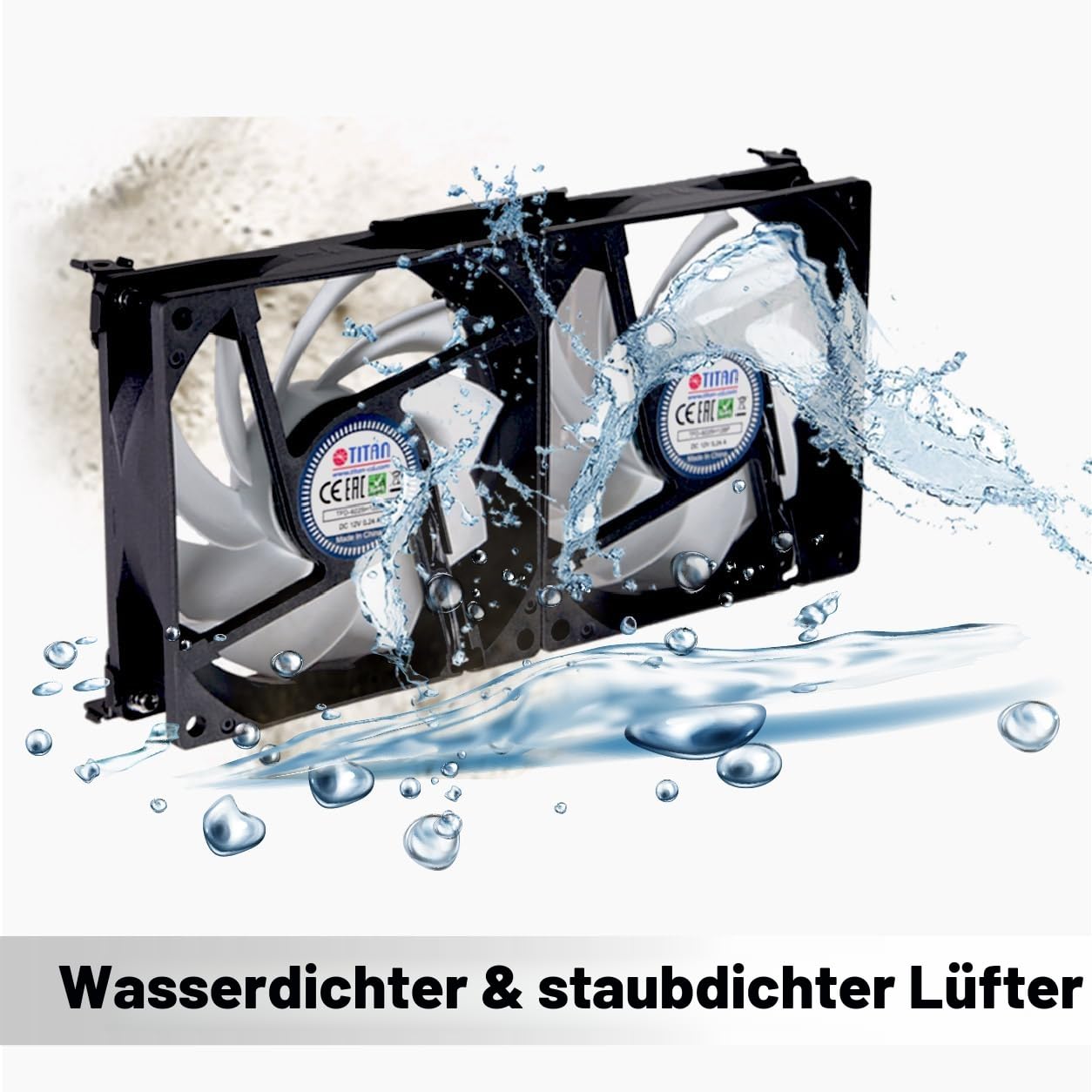 Titan TTC-SC22(A)/ V2 Kühlschrank-Doppellüfter 92x25mm IP55 für Camping