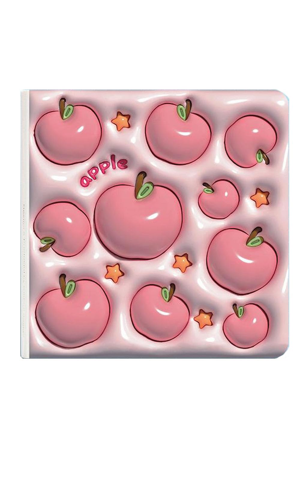 wonders design Niedliches Kawaii-Notizbuch für Kinder, Studenten, Mädchen, Tagebuch, blanko Papier zum Zeichnen, Mini-Schulbedarf (Apfel)