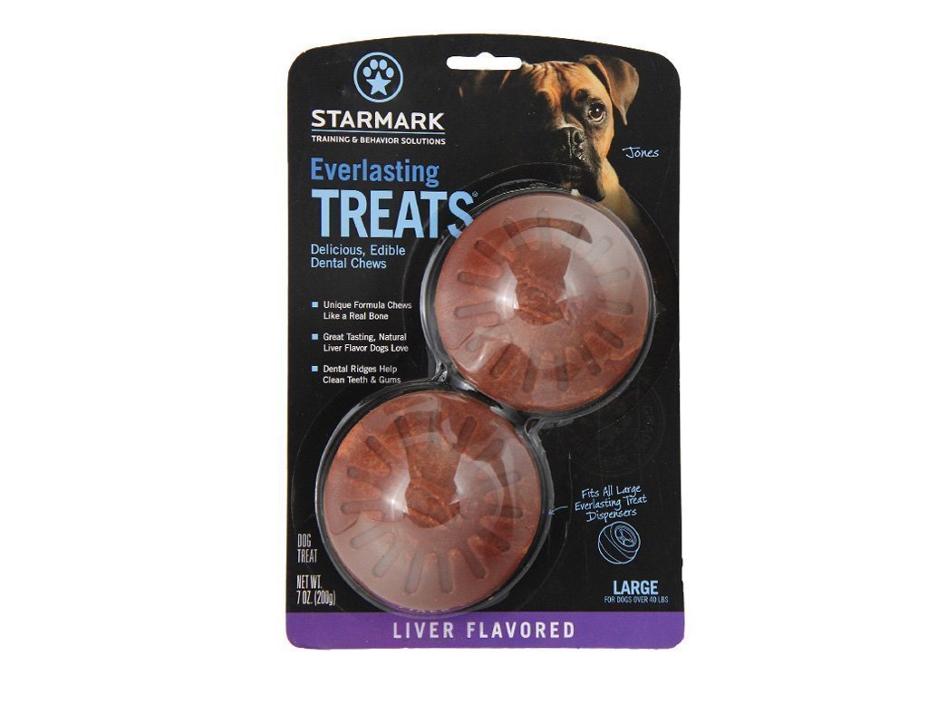 Everlasting Treat Hígado, Grande, 2 Paquetes de 2 (4 golosinas en Total)