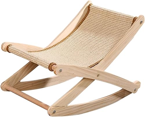 Miniatura 1 de Hamaca mecedora para gatos, silla mecedora para gatos, cómoda silla de descanso para gatos, cama elevada para gatos de interior, gatitos, cachorros,
