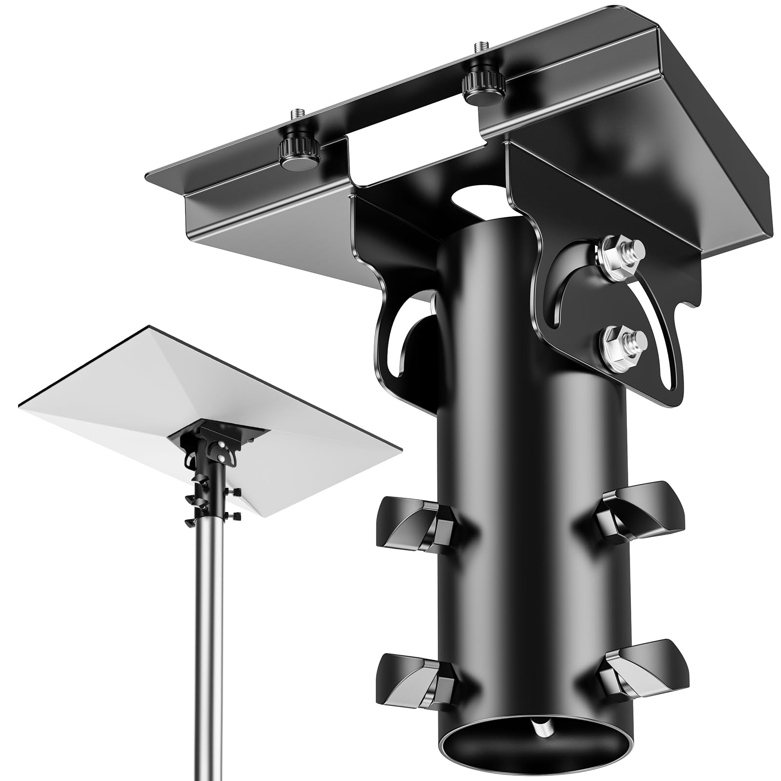 Support Starlink Gen 3, Adaptateur de tuyau Starlink Gen 3, Support de Poteau Starlink, Rotation 360° & Réglages Multi-Angles, Compatible avec Tuyaux de 30-55cm, Adapté à Jardin et Extérieur
