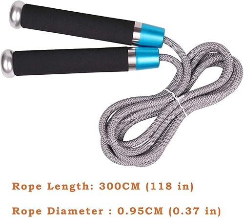 Miniatura 3 de BlitzBite - Cuerdas de salto con peso profesional de 1.41 libras, cuerda de saltar de velocidad ajustable, rodamientos de bolas con asas