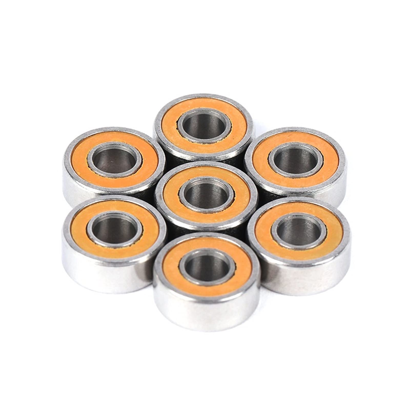 Industrial Bearings 10 Uds 4X10X4mm 2RS CB 4X10X4 rodamiento de bolas de cerámica híbrido de acero inoxidable sin grasa de giro rápido for Ball Bearing Skate Bearings