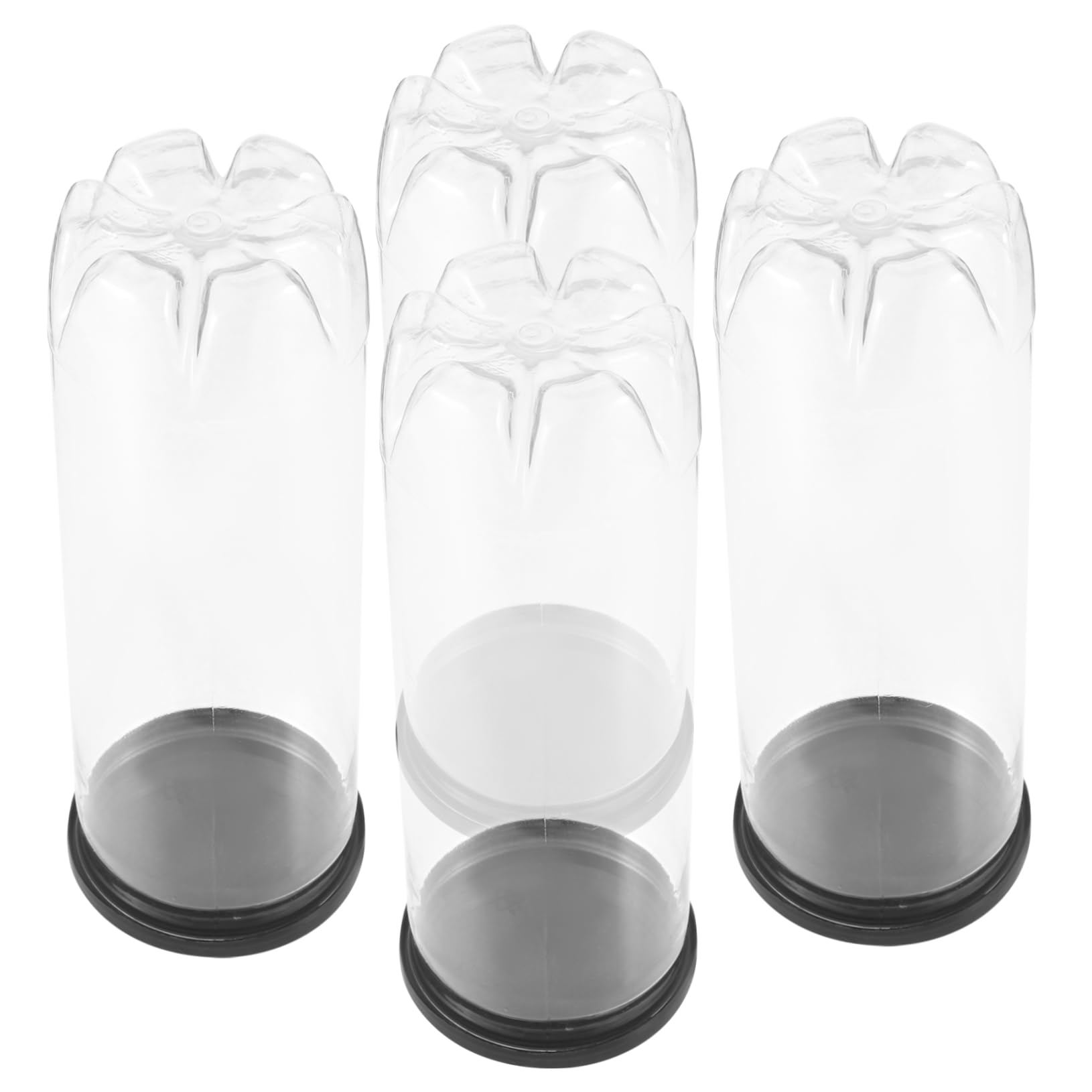 BRIGHTFUFU 4pcs Clear Tennis Balls Storage Container Durable Organizer for Sports Supplies Transparent Design for Easy Viewing