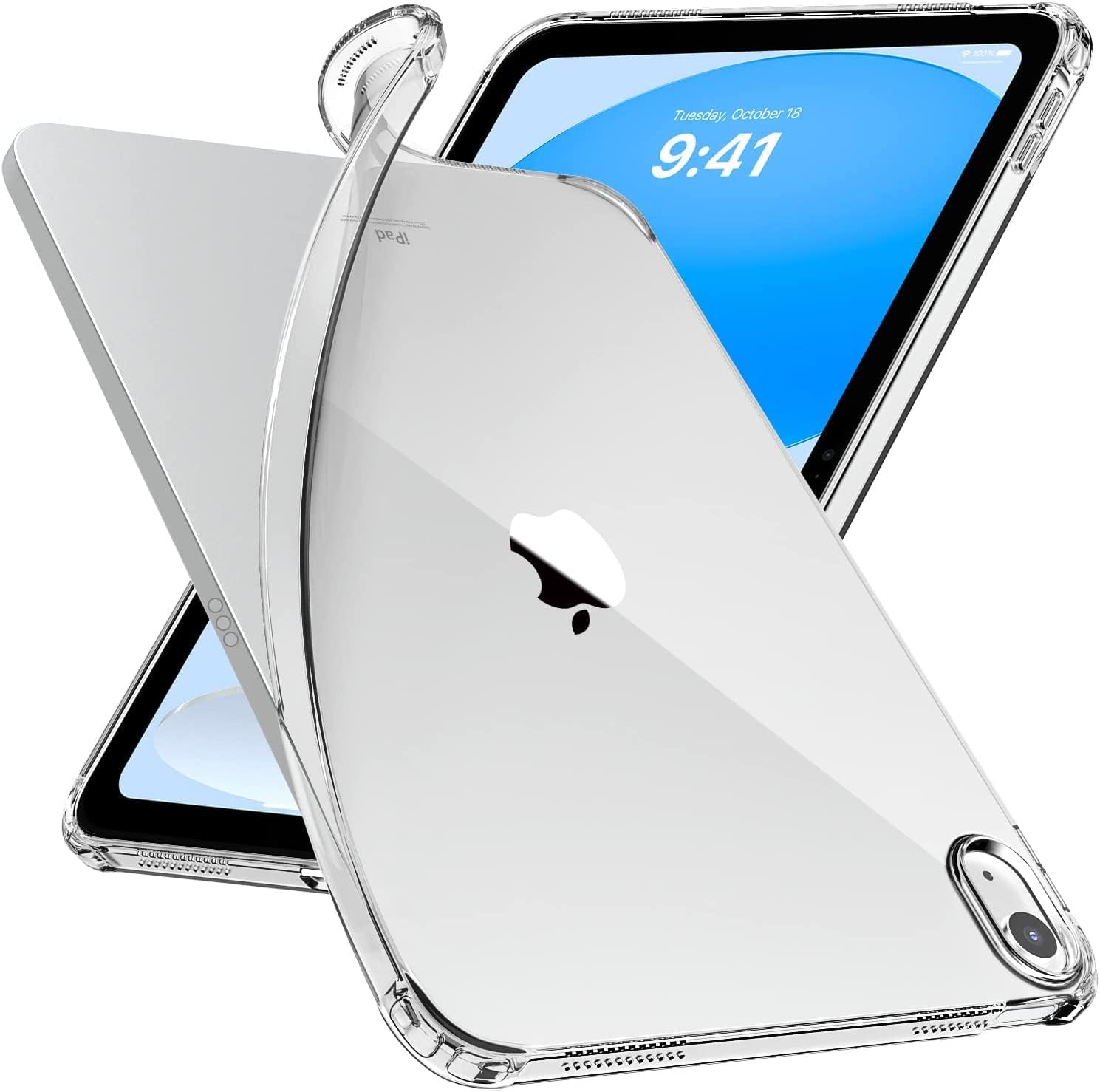 MOCA TPU Back Cover for iPad (A16) 11th Generation 11 Inch 2025 /10th Generation Case 2022, iPad 10.9 Soft Back Case with Shockproof Impact Resistant (Clear)