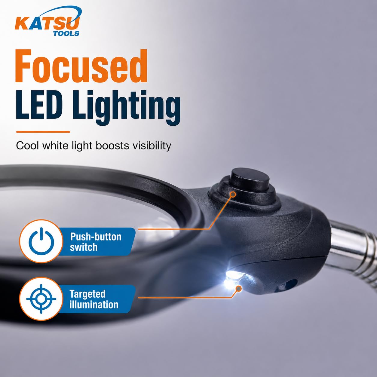 KATSU Lente d'Ingrandimento per Saldatura con Lampada a LED Terza Mano con Lente d'Ingrandimento, Che Aiuta Le Mani con Clip Lente d'Ingrandimento 3.5X 12X Dispositivi di Tenuta per Saldatura con Clip a Coccodrillo per Lavori di Riparazione di Assemblaggi