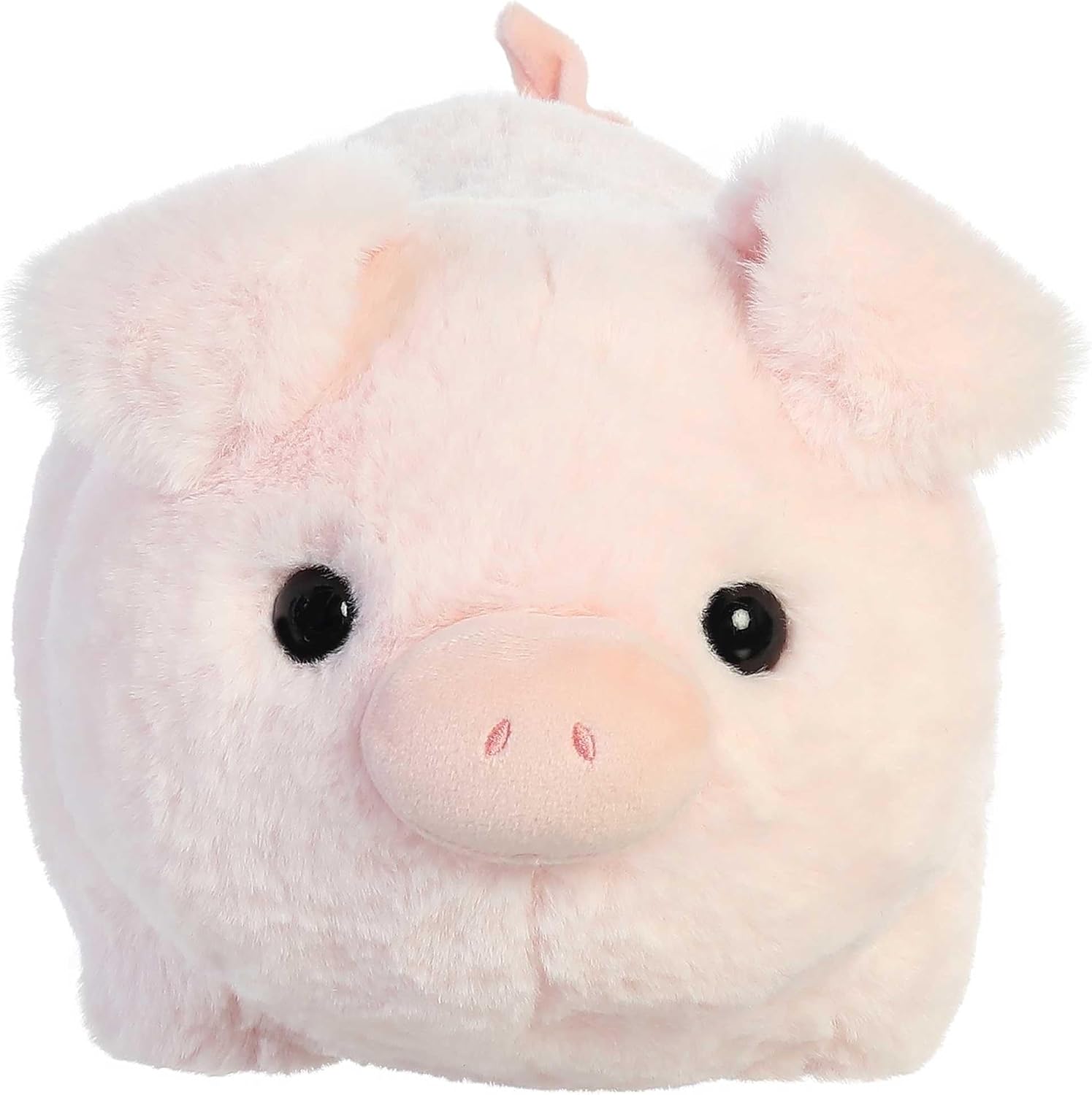 Aurora® Adorable Spudsters™ Cutie Pig Stuffed Animal - Round Shape Makes for Comforting Cuddles - Perfect for Kids All Ages and Animal Loving Adults - Pink 10.5 Inches