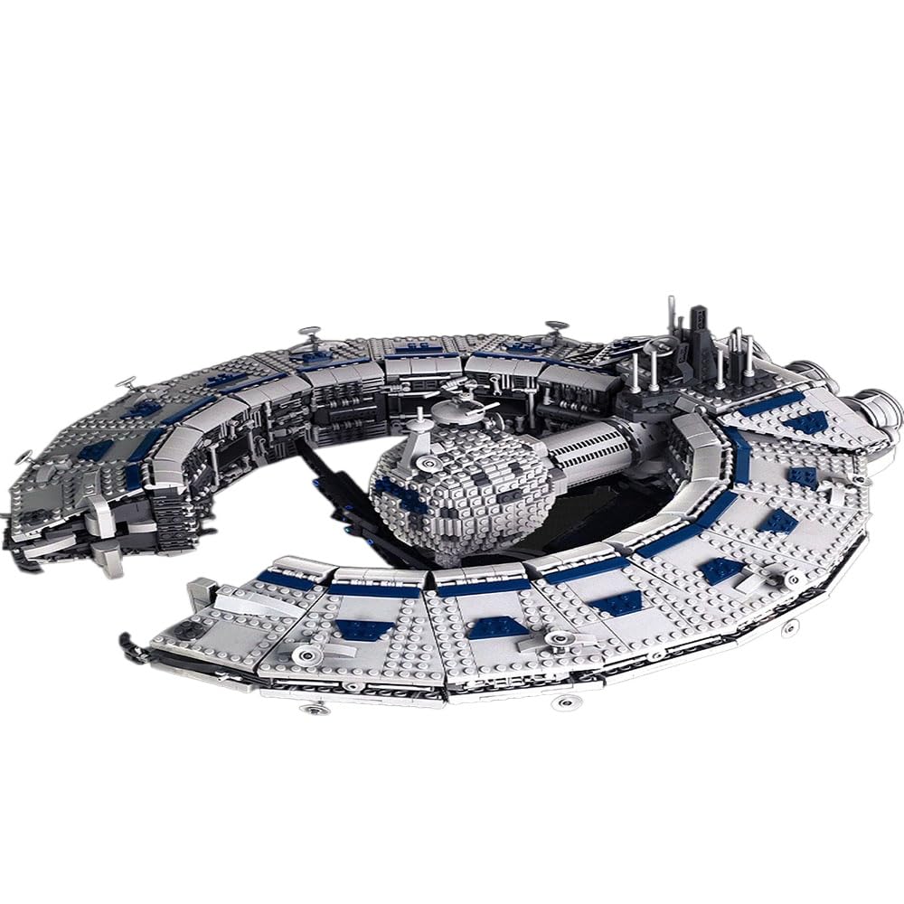 Interstellar Trade Alliance Battleship Model, Adult Assembly, Small Particle Building Blocks 3D DIY Building Block Toys Creative Puzzle Assembly DIY Building Blocks,