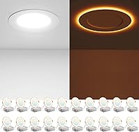 Vista 1 de Amico Paquete de 20 Luces LED Empotradas de Techo de 4 Pulgadas 5CCT con Luz Nocturna, 2700K/3000K/3500K/4000K/5000K Seleccionable Iluminación