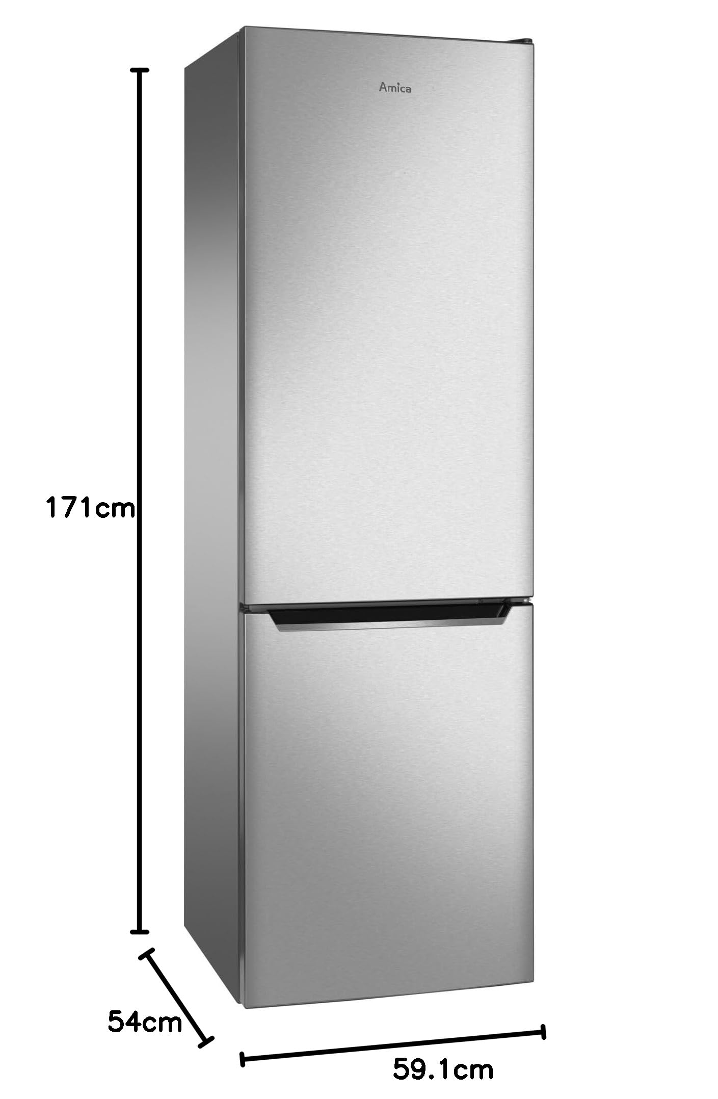 Amica Kühl-Gefrierkombination 231 L 170x54x59,1 cm KGCN 387 145 E