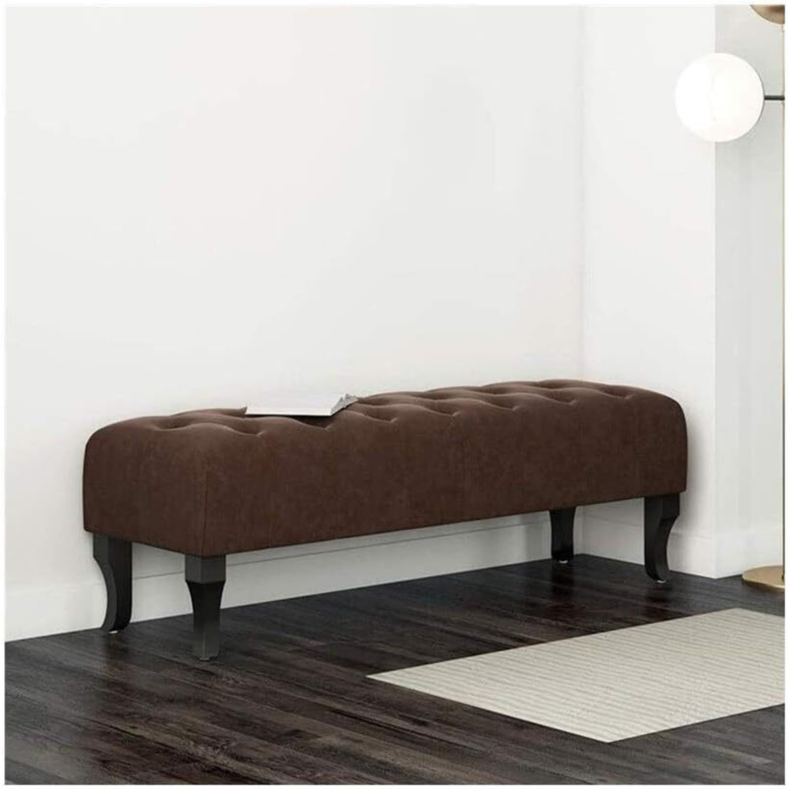 Banc à chaussures capitonné pour entrée et tabouret bout de lit douillet