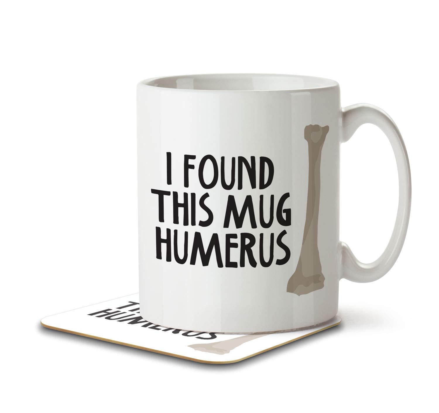 The Inky Penguin White - I Found This Mug Humerus - Biology Mug And Coaster, Ceramic, 11Fl. Oz.
