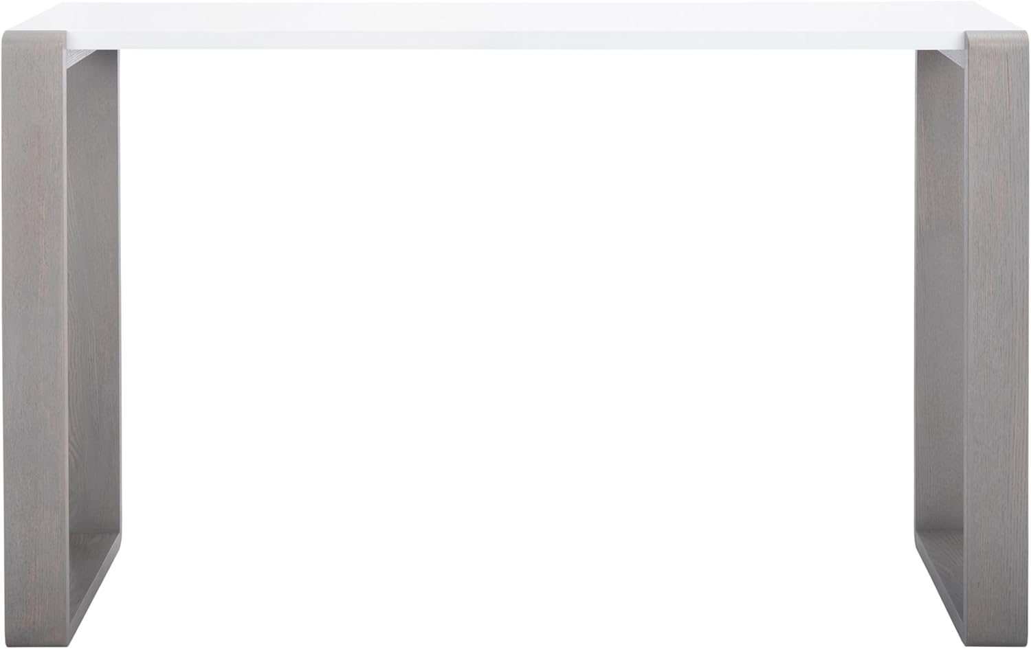 Safavieh Home Collection Bartholomew Mid-Century Modern White and Dark Brown Console Table