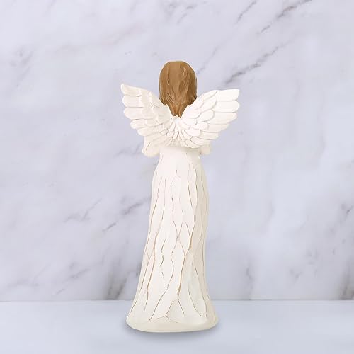 Miniatura 3 de Figura de ángel guardián escultura de ángel rezante tallada a mano regalos alentadores regalos de decoración del hogar expresión de amor esperanza