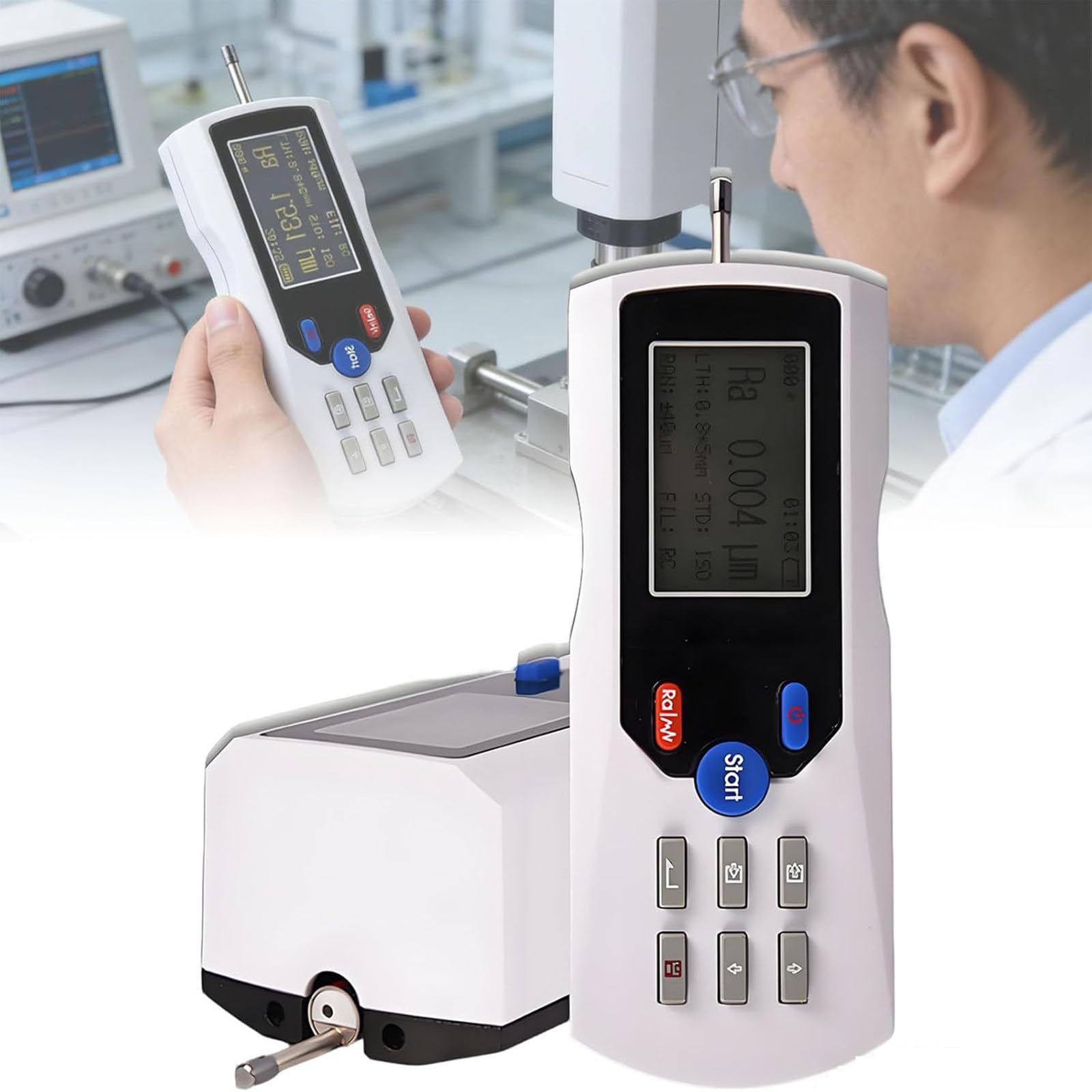 Misuratore digitale per rugosità, strumento di misurazione della superficie ad alta precisione per controllo qualità, design portatile, facile da usare, letture accurate per applicazioni industriali
