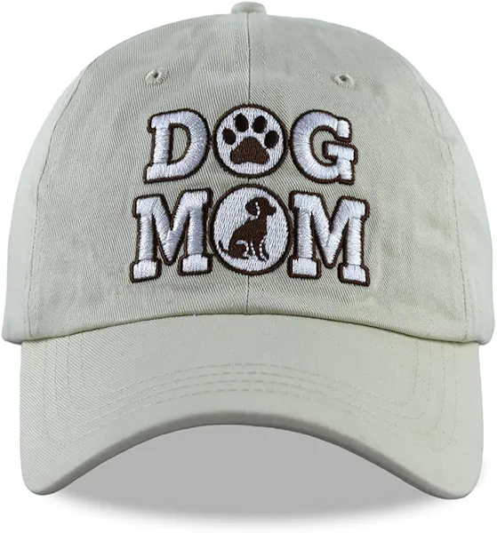 HHNLB Dog Mom Hats for Women, Adjustable Embroidered Cotton Mama Baseball Cap
