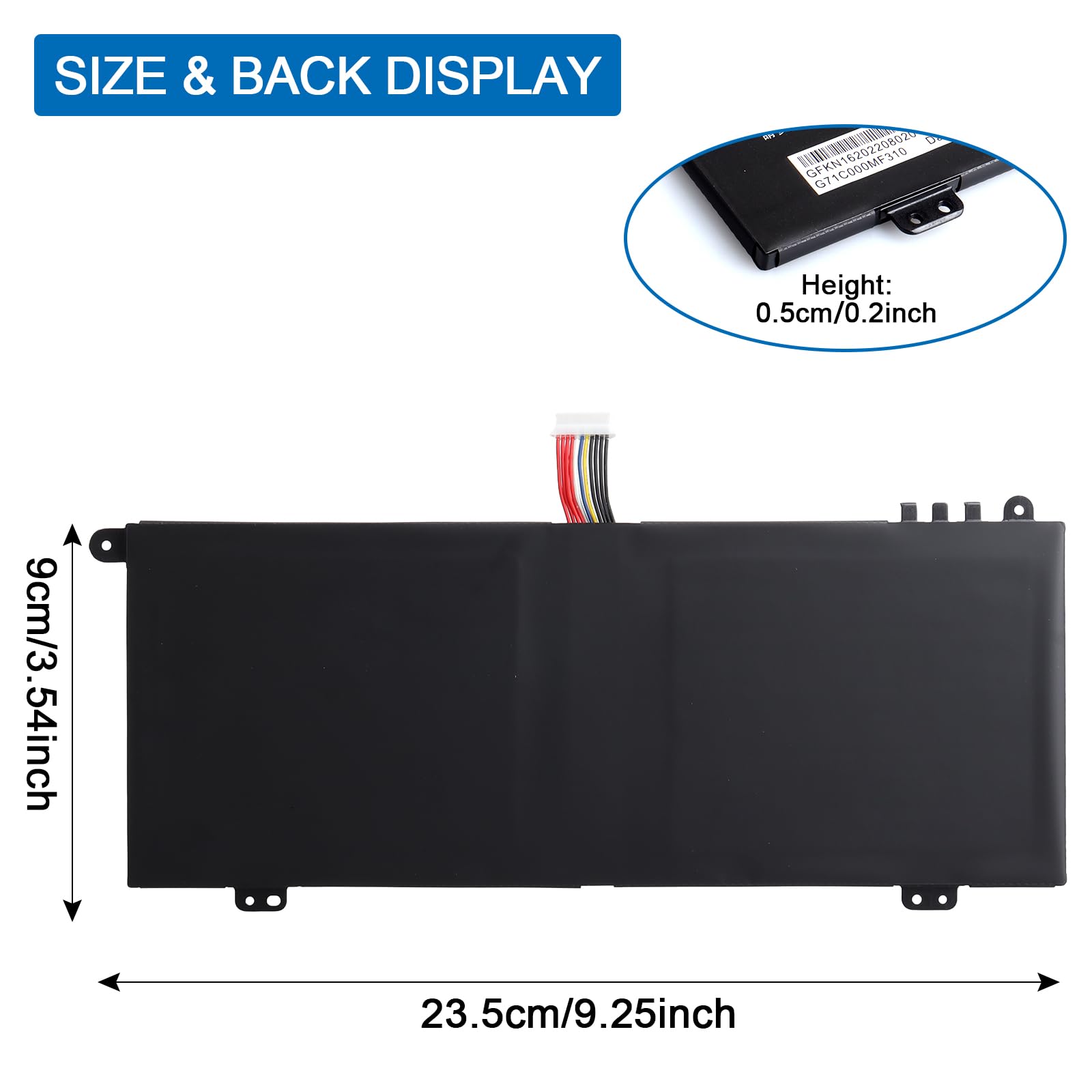 7.6V 6000mAh 4588105-2S 4588106-2S - Batería de repuesto compatible con Dynabook Satellite Pro C50-E C50-H C50-J C50-J C50-G C40-H C40-H C40-J, para Medion Akoya E15403 40071699 8 400 72215 4588106