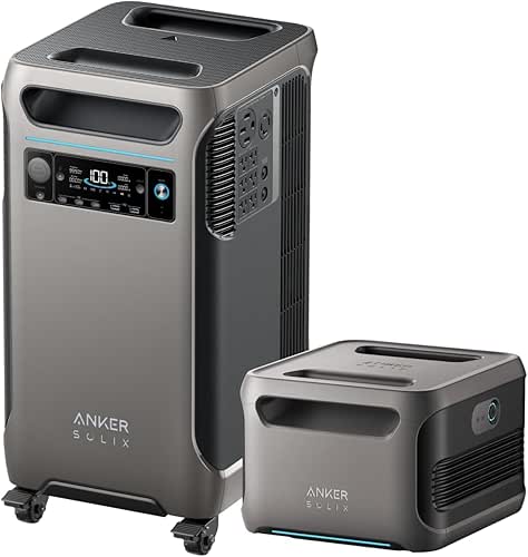 Anker SOLIX F3800 Portable Power Station and BP3800 Expansion Battery,