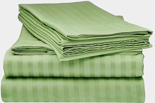 Miniatura 5 de LaxLinen Juego de sábanas de 600 hilos de calidad súper suave, 100% algodón egipcio, 6 piezas (+ 26 pulgadas), bolsillo extra profundo,