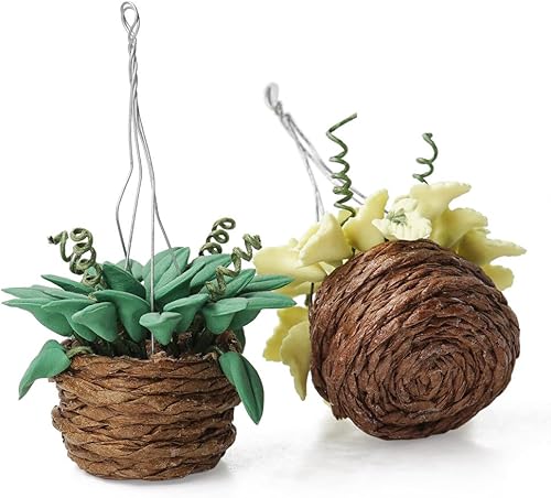 Miniatura 2 de Odoria 112 plantas colgantes en miniatura, mini planta en maceta, accesorios de decoración de casa de muñecas, accesorio para casa de muñecas, 2