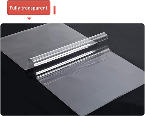 Miniatura 9 de Protector de mesa transparente de 0.069 pulgadas de grosor, mantel de vidrio suave de PVC, impermeable, transparente, para banquete, mesa de