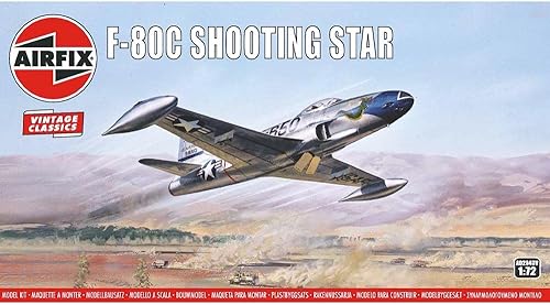 Airfix Vintage Classics F-80C Shooting Star 172 Kit de modelo de plástico de aviación militar británica A02043V