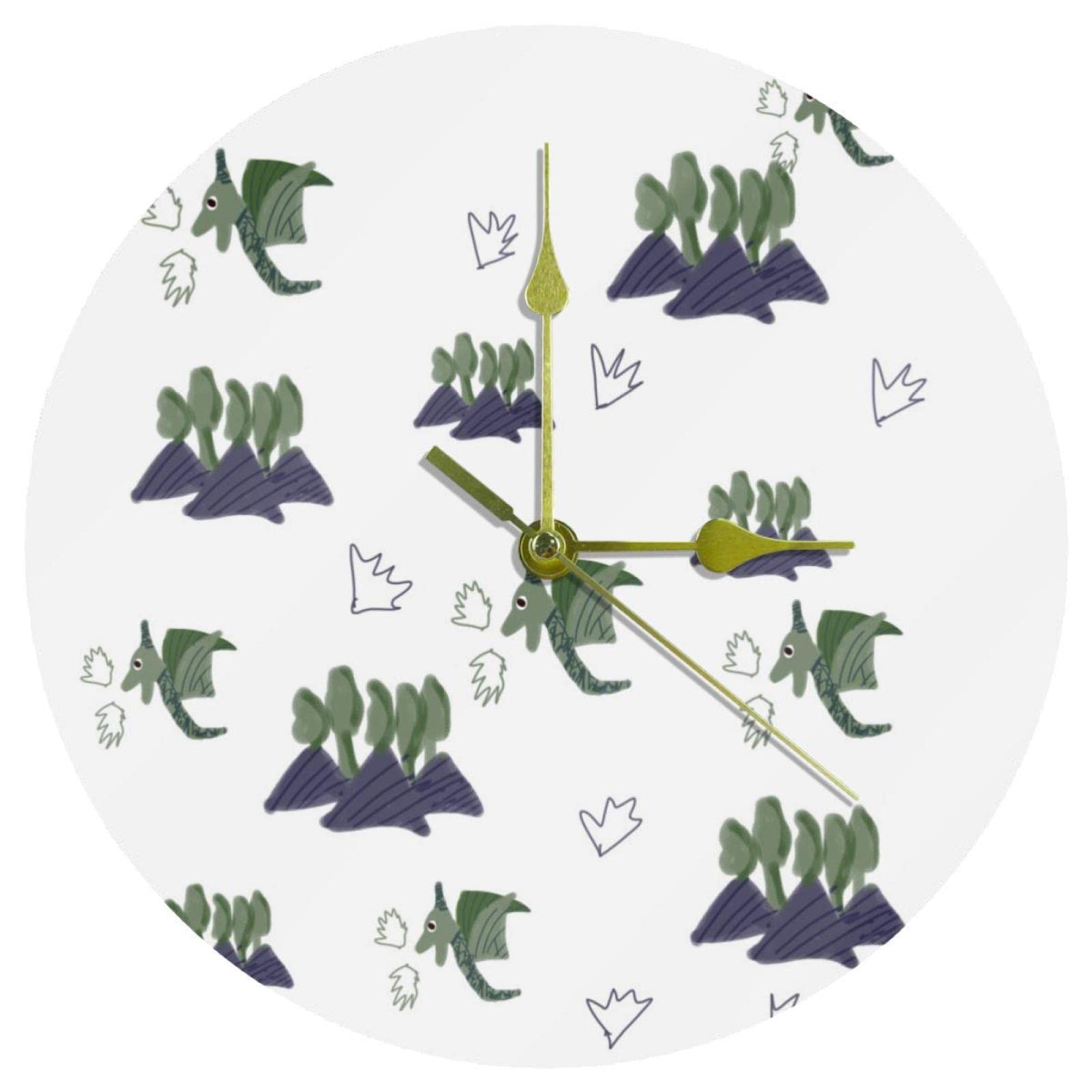 Horloge murale acrylique Dragon volant 24 cm silencieuse pour décor de bureau