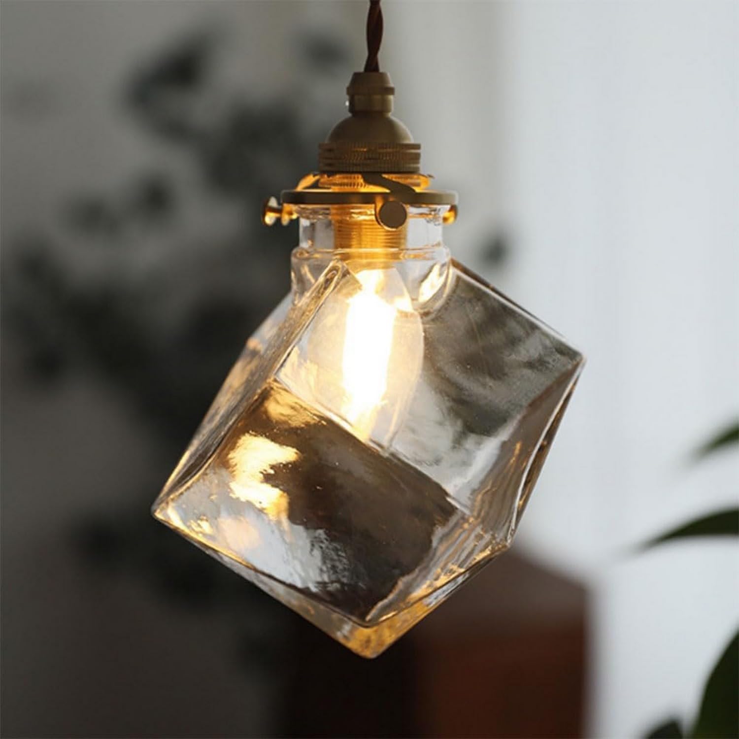 Lustre créatif en verre soufflé bouche design scandinave ajustable