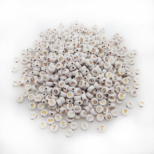 Miniatura 4 de Más de 200 cuentas redondas de acrílico de 0.157 x 0.276 pulgadas, cuentas sueltas de plástico mixto para hacer joyas, pulseras, collares, llaveros