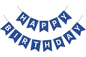 Decorative Happy Birthday Banner Sign for Boys