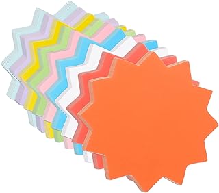 72 Pieces Blank Starburst Signs Round Starburst Cutout Paper Star Burst Signs Assorted Color Circle Starburst Tags Starburst Shape Cutouts Accents for Kids DIY Craft Classroom Bulletin Board Decor