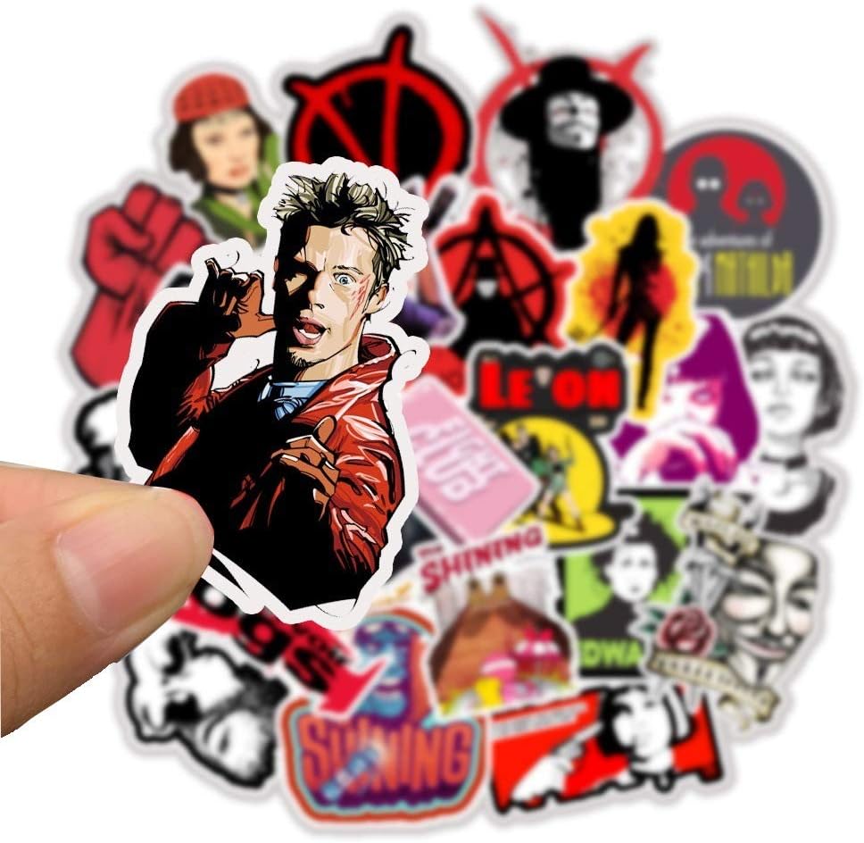 Classic Movie Character Laptop Stickers - Decals Vinyl Waterproof for Water Bottle Cars Motorcycle Bicycle Bumper Skateboard Luggage iPad Phone Case DIY Decoration Gift 48 pcs