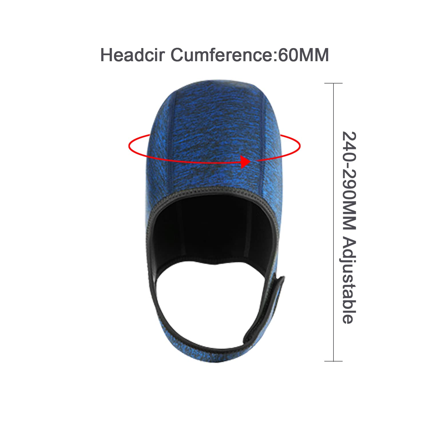 Erato Gorro de Buceo de Neopreno de 2 mm, Capucha de Buceo Unisex con ventilación de Flujo para Eliminar el Aire Atrapado