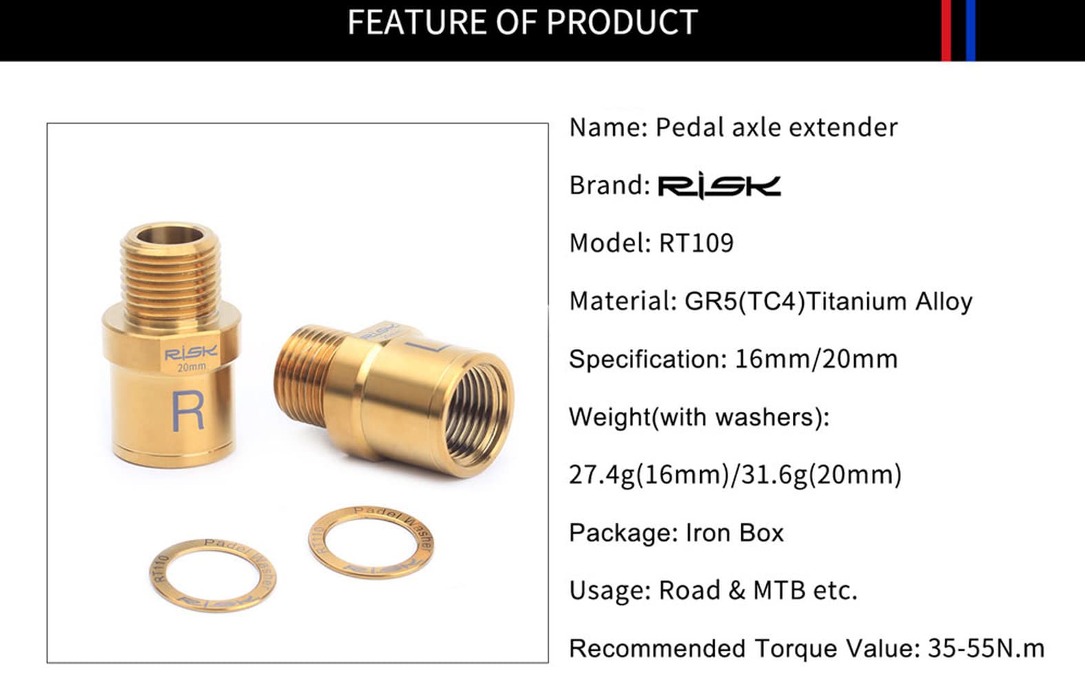 Élargisseur De Pédale De Vélo En Titane Très Résistant En