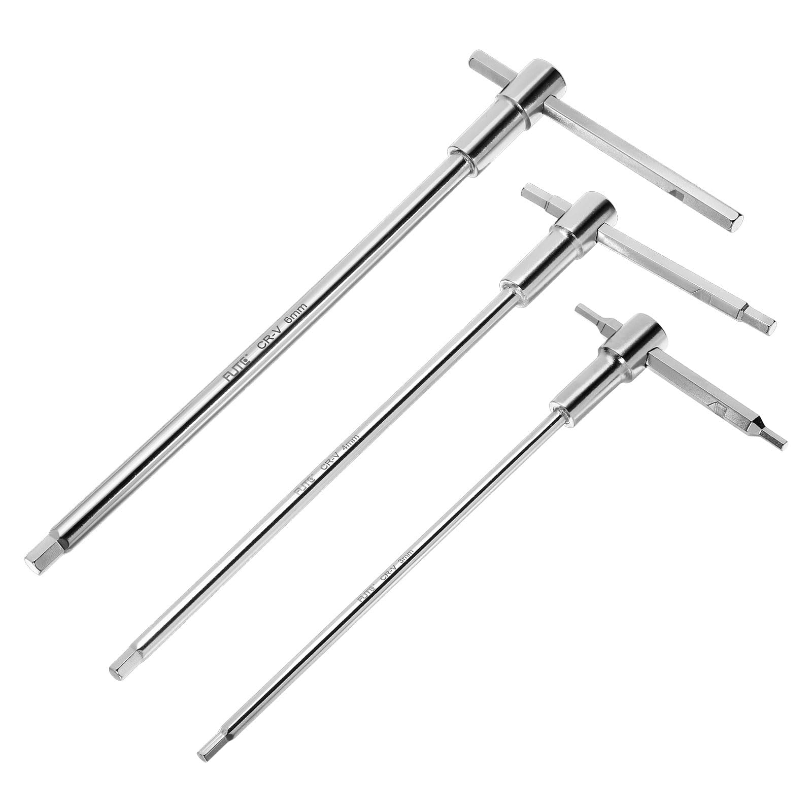 uxcell 3mm 4mm 5mm Sliding T-Handle Hex Key Wrench for Fast-Spinning, CR-V Steel