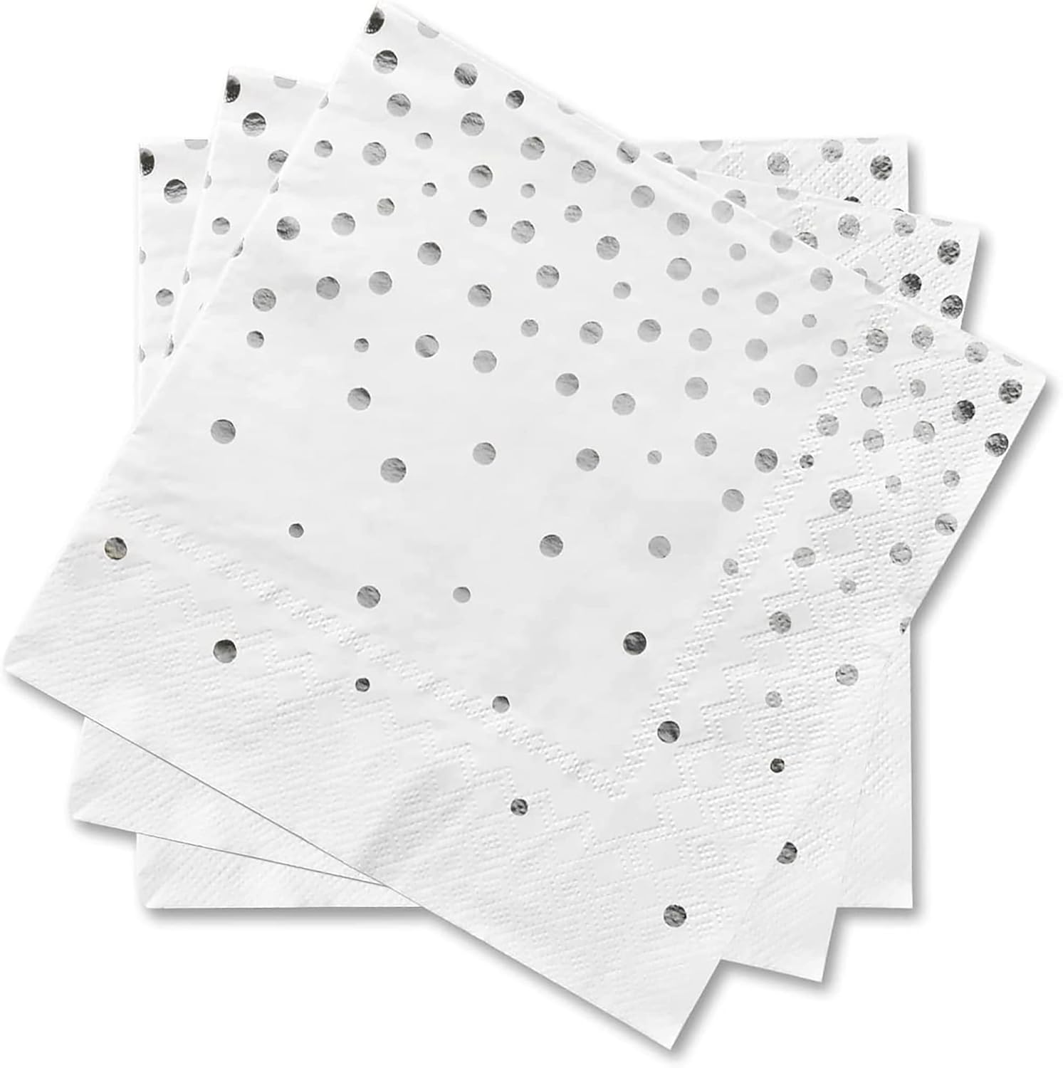 Serviettes En Papier Blanc 33x33 Cm - 2 Plis - Pour Restaurant, Fête, Barbecue, Mariage