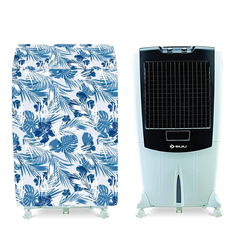 Image of Cooler Cover Compatible For Bajaj DMH95 95L Desert Air Cooler Waterproof, Dustproof, Size (HxWxD) 114.3X58.42X68 Cm, Leaf Design.