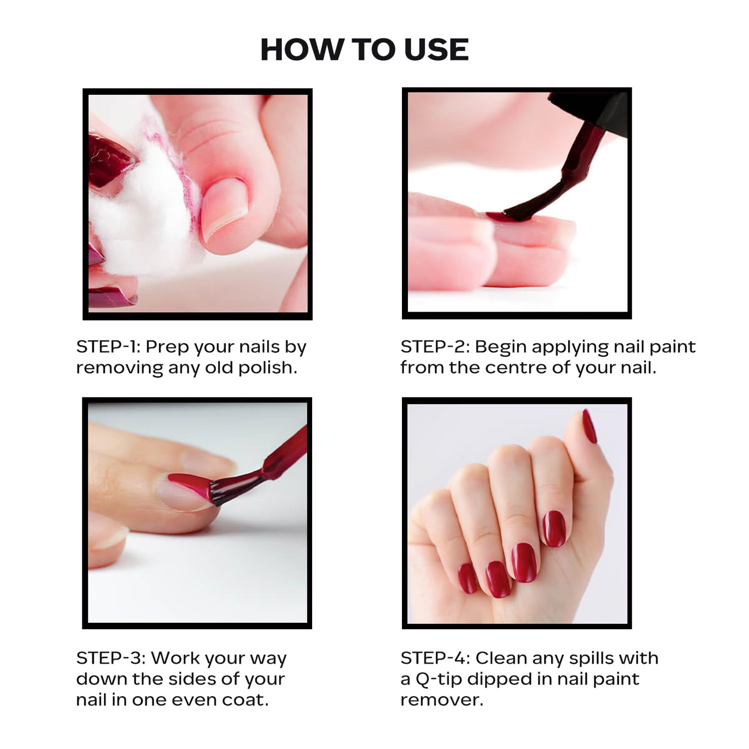 FACES CANADA Ultime Pro Splash Mini Nail Enamel Combo Kit - Pink Pop | Pack of 4 (5ml x 4) | Glossy Nail Polish Set | Quick Drying | High Shine | Chip Resistant | Long Lasting (20 ml) 3