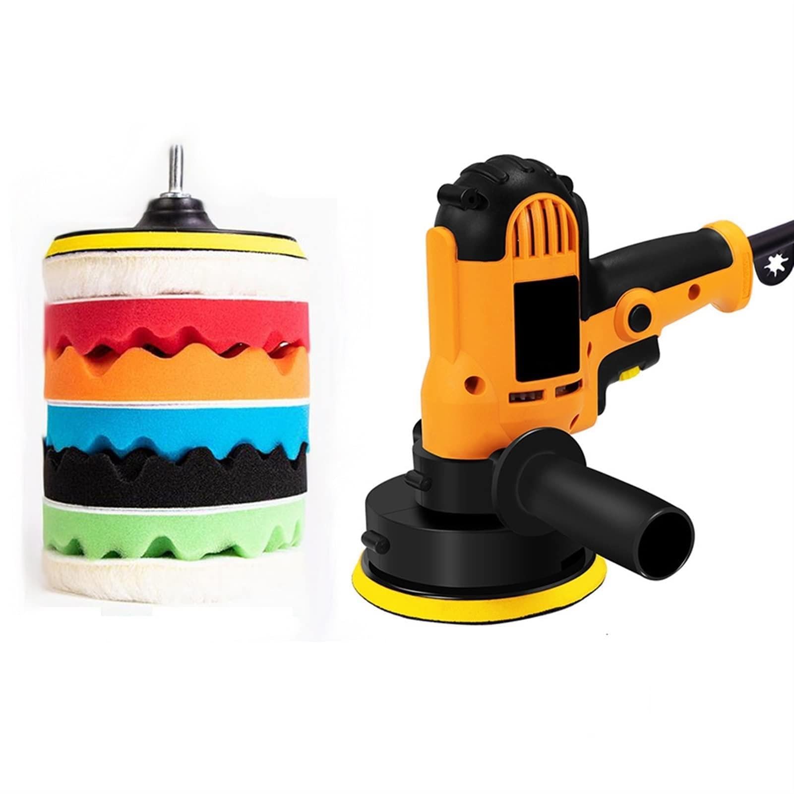 LNHHG 900-4400rpm 600W Car Beauty Polishing Locomotive Waxing Machine, Marble Tile Floor Repair And Sponge