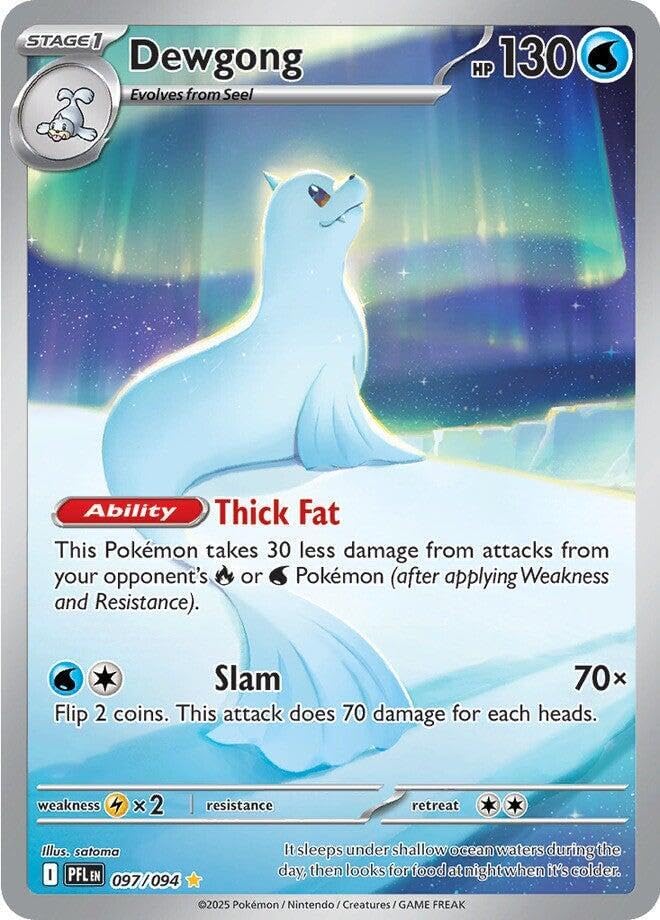 Pokemon - Dewgong 097/094 - Phantasmal Flames - Illustration Rare - Foil - Single Card
