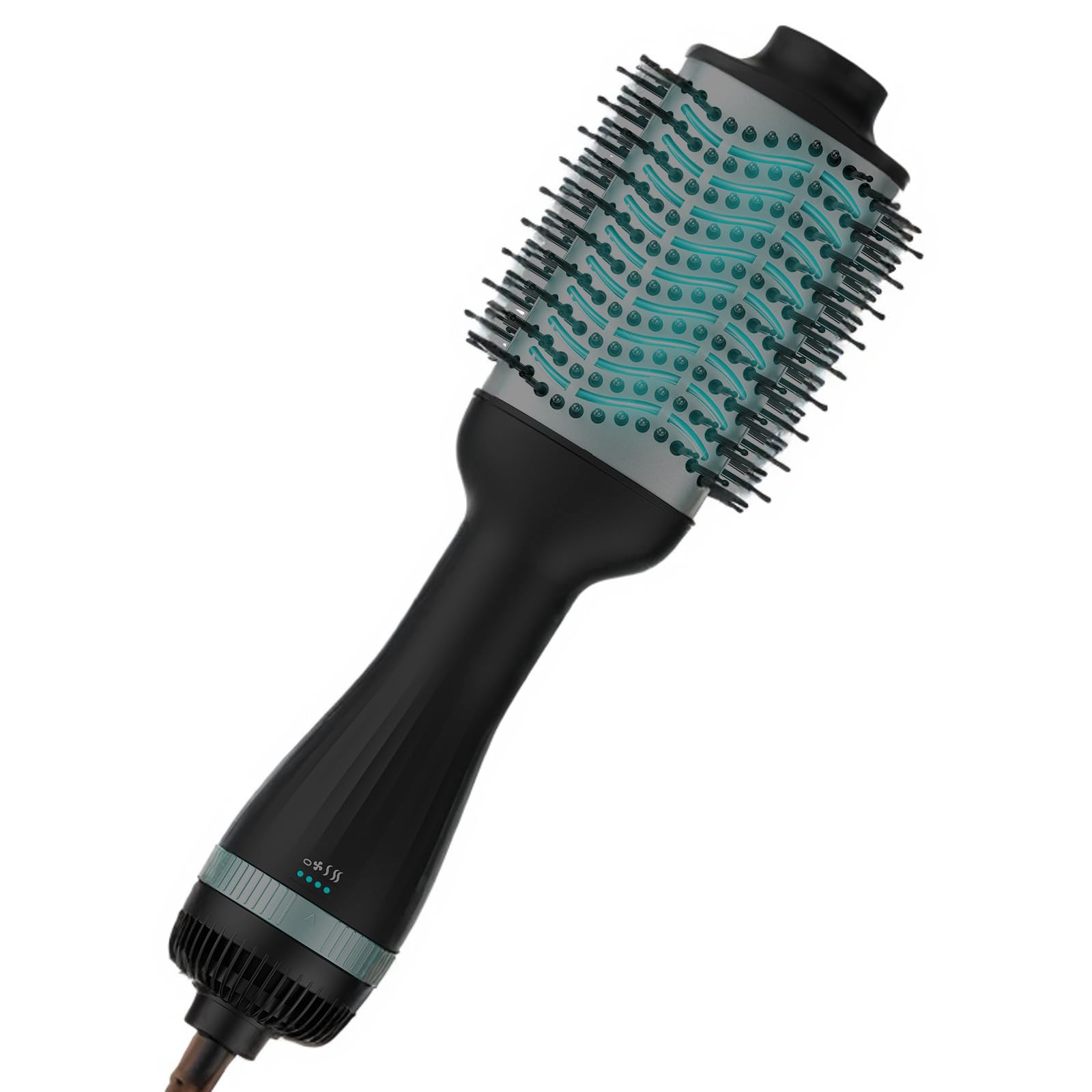 Hair Dryer Brush Blow Dryer Brush in One, 4-in-1 Ionic Hair Dryer Brush and Styler Volumizer with 3.2" Oval Barrel, 33000RPM High-Speed Motor, Hot Air Straightener Brush, All Hair Types, Balck