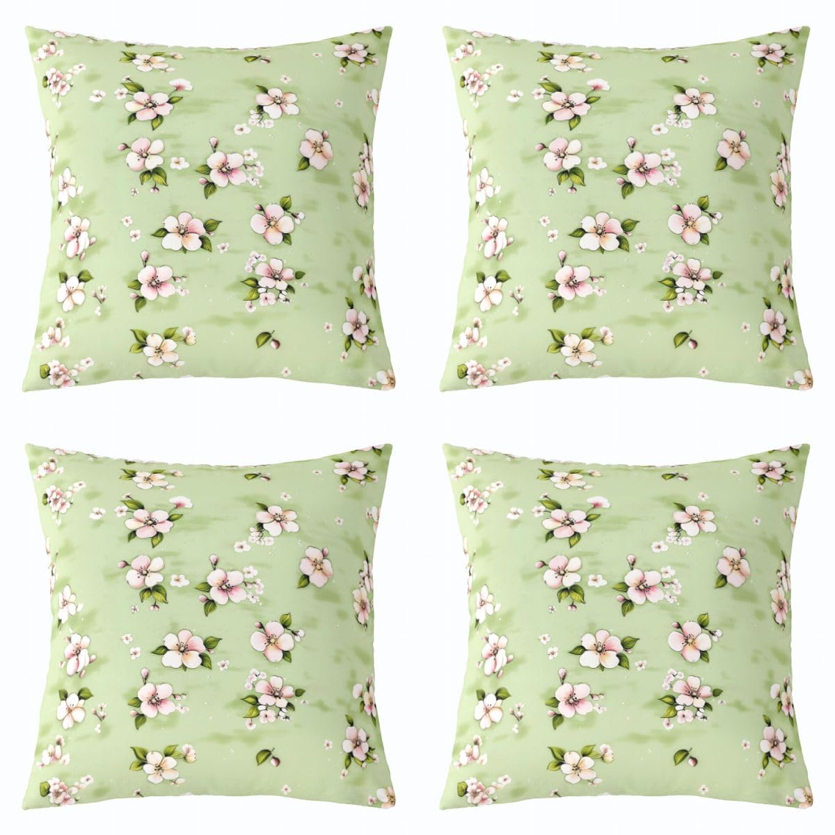 Housse de coussin 45 x 45 cm fleurs de cerisier lot de 4 coussins décoratifs lit enfant