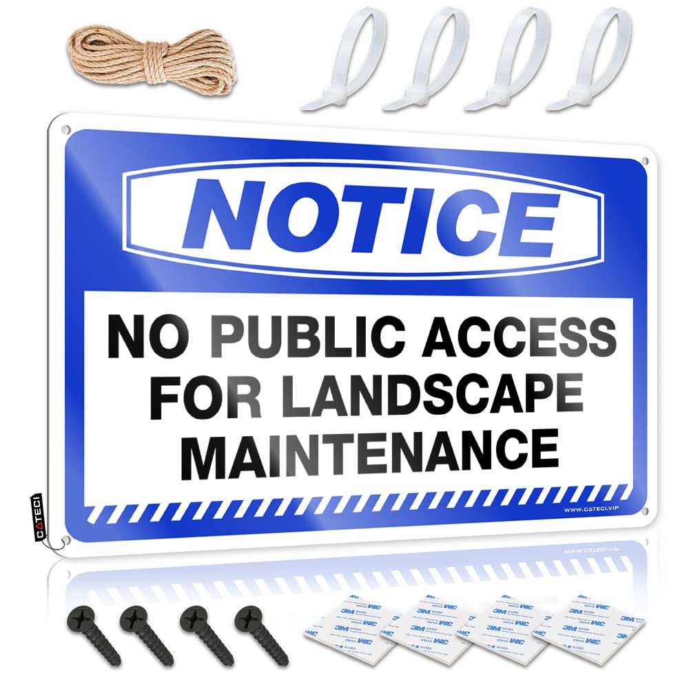 Cute Bathroom Decor Farmhouse Signs Soft Area | Notice No Public Access For Landscape Maintenance Aesthetic Playroom Decoration(30X40CM)