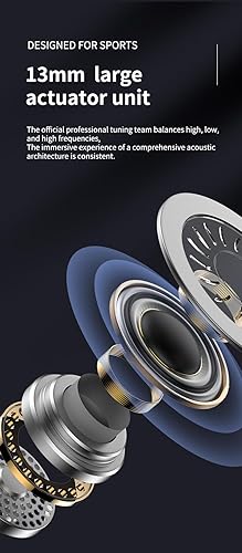 Miniatura 6 de Auriculares deportivos Bluetooth de conducción de aire con auriculares inalámbricos resistentes al sudor para entrenamientos y correr, micrófono