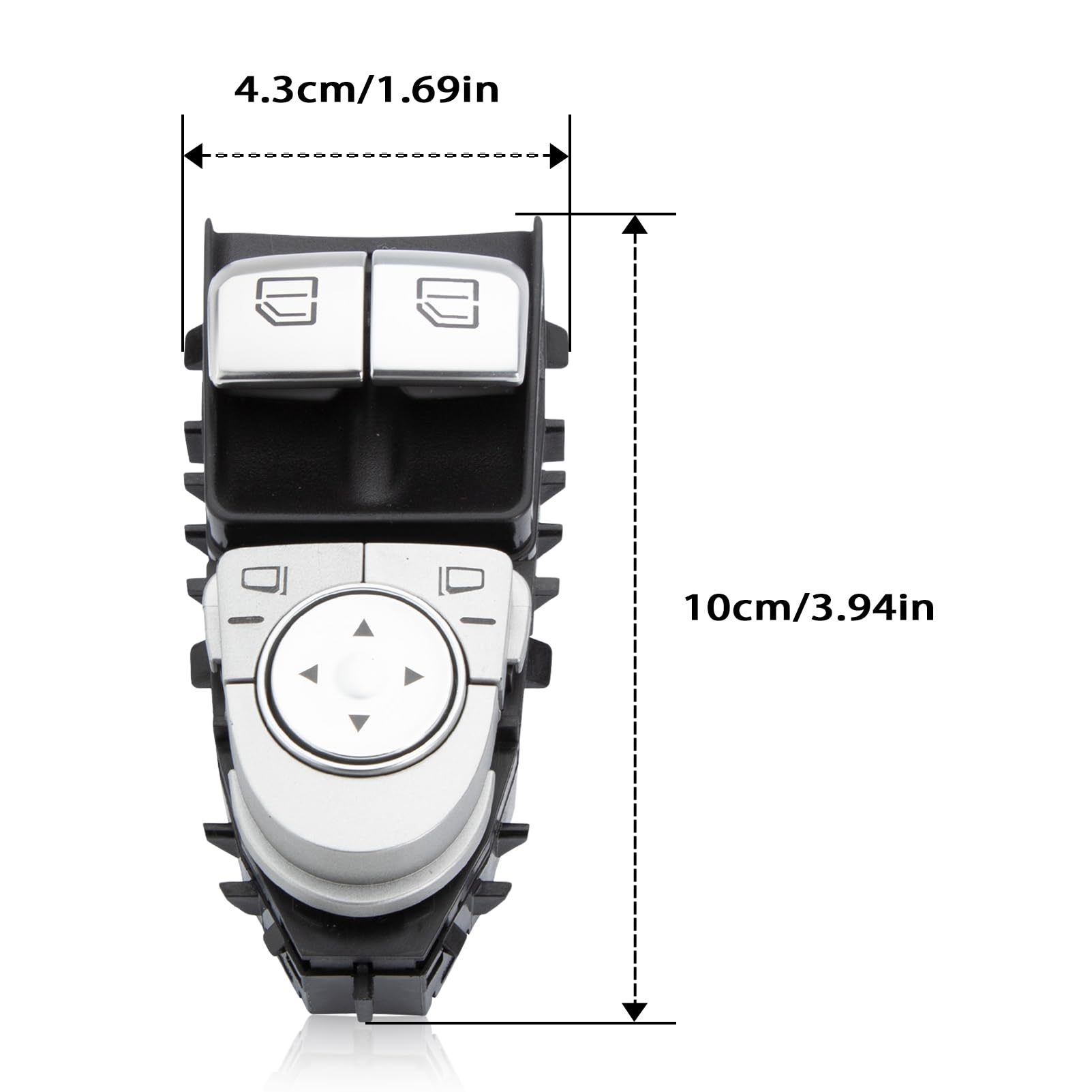 Interrupteur Leve Vitre pour Mercedes C-Class C205 V-Class W447/Vito Mixto W447/ Vito Tourer W447 Interrupteur Fenêtre Electrique Commande Leve Vitre A2059057011 A2059050302